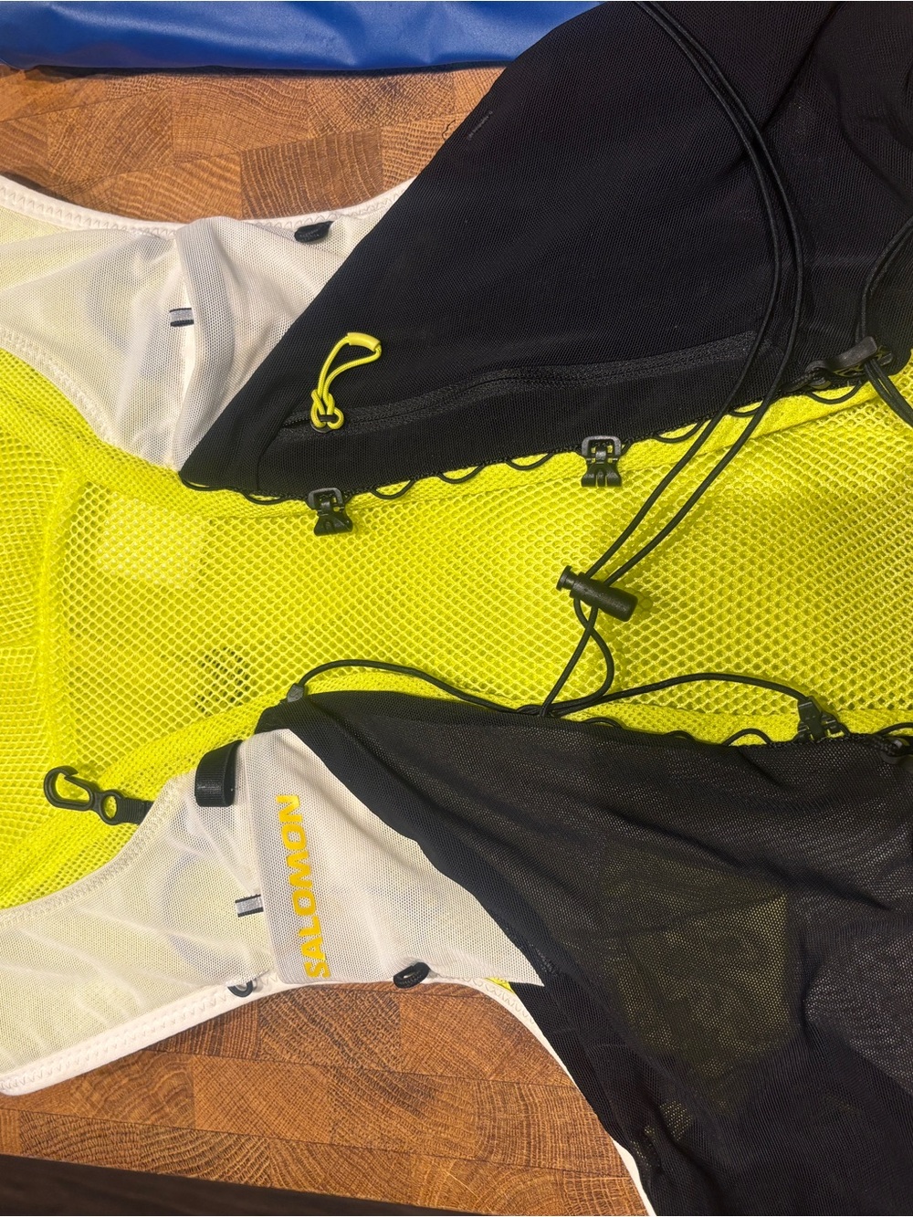 Salomon Men's Neon Yellow, Black and White Swim Rash Guard Vest
